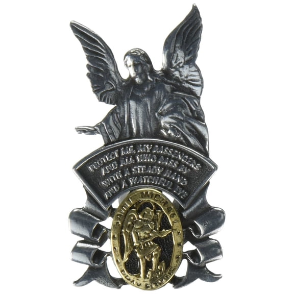 Cathedral Art St. Michael & Guardian Angel Auto Visor Clip – KVC165, 2-3/8-Inch Religious Car Accessory