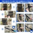 thumbnail image 6 of HOMEYA Kids Camping Hammock,Ultralight Portable Parachute Nylon Sling Swing Hammock,Durable Kids Camping Gear with Tree Strap & Carabiners,Up to 500lbs, 6 of 7