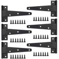 thumbnail image 1 of piezas de bisagras de puerta de servicio pesado Bisagras de puerta de 6 pulgadas Bisagras en T negras Bisagras planas de acero inoxidable Bisagras de puerta de hierro Bisagras de servicio pesado para cobertizo de ventana de puerta esquí esquí Gafas de esquí, 1 of 5