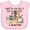 thumbnail image 3 of Inktastic What do you call a pile of cats? A MEOWTAIN Boys or Girls Baby Bib, 3 of 4