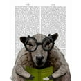 thumbnail image 2 of Fab Funky 12x14 White Modern Wood Framed Museum Art Print Titled - Intelligent Sheep, 2 of 4