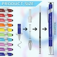 Back to School ! Anckoeil 10Pcs Ballpoint Pen Students Press Pen Set Metal Press Ballpoint Pen