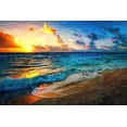 thumbnail image 2 of Alpenglow Workshop 32x23 White Modern Wood Framed Museum Art Print Titled - Between Sea And Sky, 2 of 4