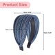 thumbnail image 5 of Diademas Anchas Únicas para Mujeres, Diademas Bohemias Extra Anchas, Diademas Gruesas con Dientes, Accesorios para el Cabello, Azul, 5 of 7