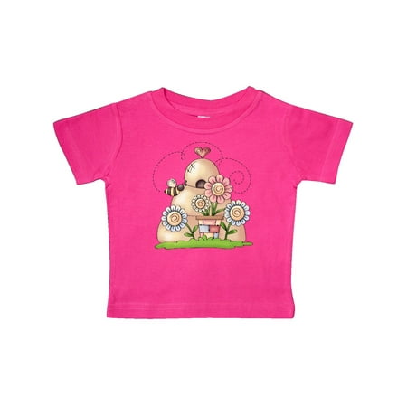 

Inktastic Spring Beehive with Bumble Bee and Flowers Gift Baby Boy T-Shirt