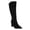 Black 1, variant on Wome Knee High Boots Wide Calf Stacked Block Heel Pointed Toe Riding Boots