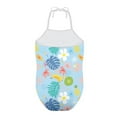 thumbnail image 2 of FOR U DESIGNS Breathable Girls Blue Halter Swimsuit Size 7-8T Palm Leaves One Piece Hawaiian Bathing Suit Banana Flower Summer Beach Swimwear, 2 of 6