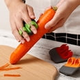 thumbnail image 4 of sunsanly Finger Grip Palm Peeler for Fruit Vegetable Stainless Steel Rubber Handle Peeling Tool for Potato Carrot Cucumber Veggie Pumpkin Kitchen Gadget, 4 of 8