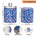 thumbnail image 5 of Yayeee 4 Pack Qtip Holder Bathroom Cotton Swab Canister with Lid Clear Dispenser Set, Blue Daisy, 5 of 6