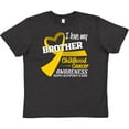 thumbnail image 3 of Inktastic I Love My Brother Childhood Cancer Awareness- Hope, Support, Cure Youth T-Shirt, 3 of 5