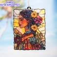 thumbnail image 5 of Golden Yellow Sunflowers Suncatcher | Water Ripple Acrylic | Faux Stained Glass Hanging Decor | Floral Gift, 5 of 7
