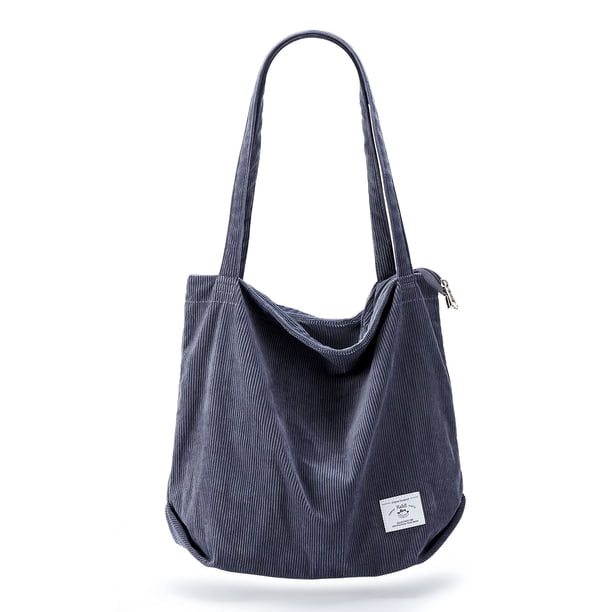 Bolso de mano KALIDI FANCY FOREST grande de pana para mujer con correa para el hombro