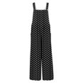 thumbnail image 6 of Pants for Women Jumpsuits Flower Printing Button Pocket Jeans Jumpsuit,Womens Pants Black M, 6 of 6