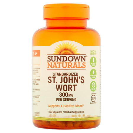 Sundown Naturals Millepertuis supplément de fines herbes capsules, 300 mg, 150 count