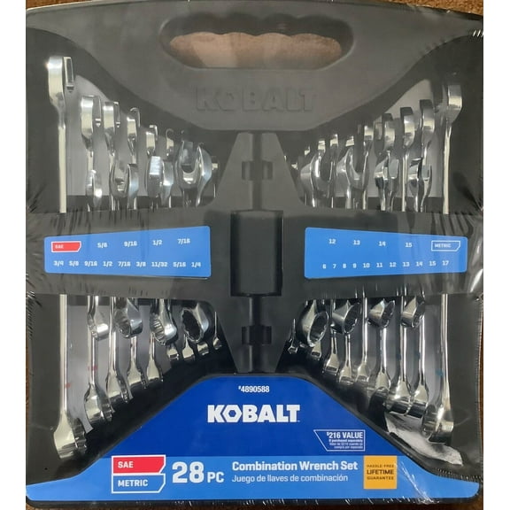Kobalt 28pc Combination Wrench Set #4890588 SAE/METRIC Same Day Shipping !