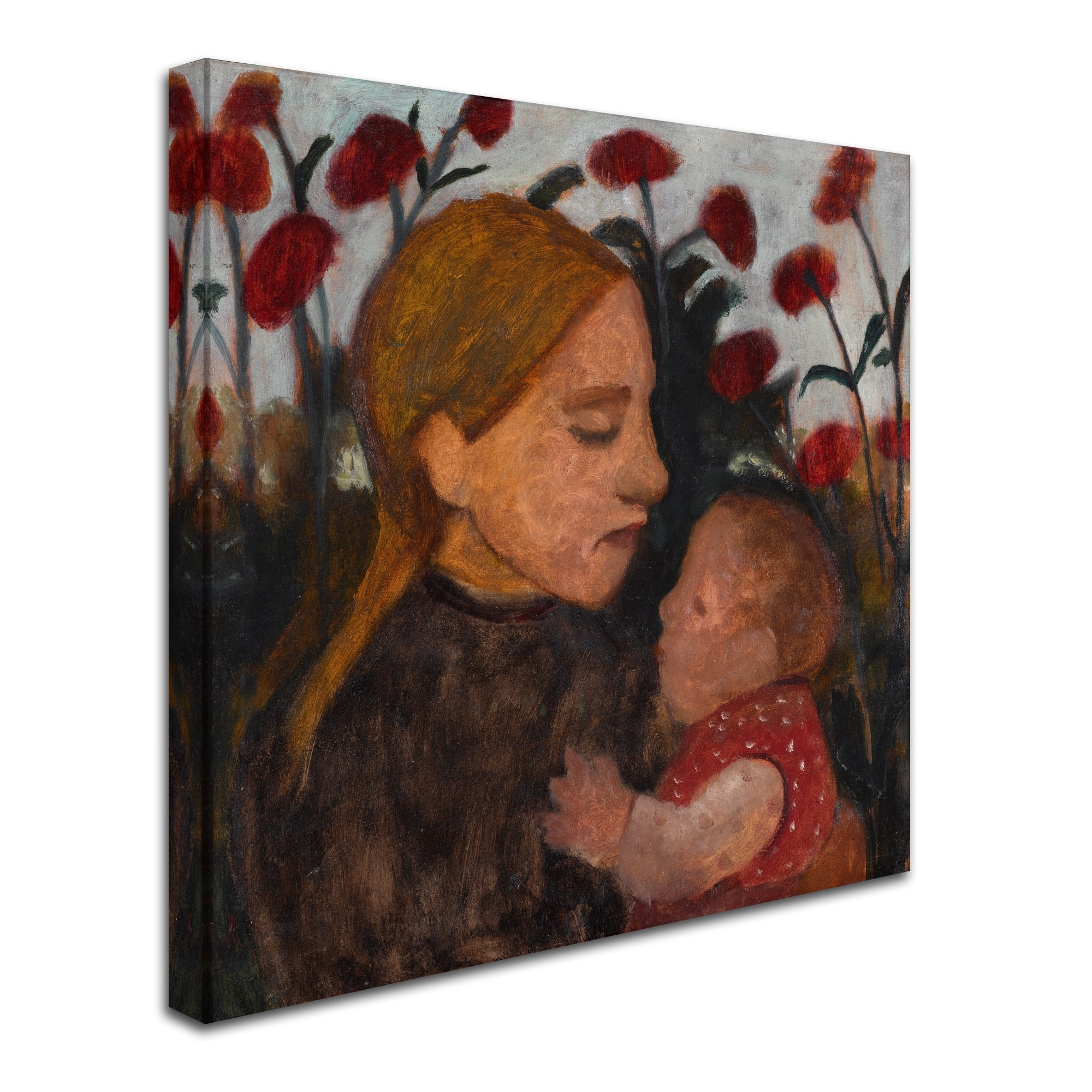 Paula Modersohn Becker 'Girl With Child' Canvas Art