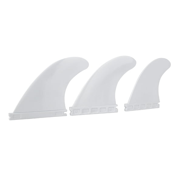 Tri Fin Thruster Set Nylon Plastic Surfboard Fins Fins Surfboard G5 for Surfing with Fin Key Screws Bag[white]