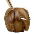 thumbnail image 4 of Sylvtty Elephant Pen Holder Resin Desktop Mascot Animal Figurine Storage Cup Makeup Organizer for Office Home School Decor, 4 of 7