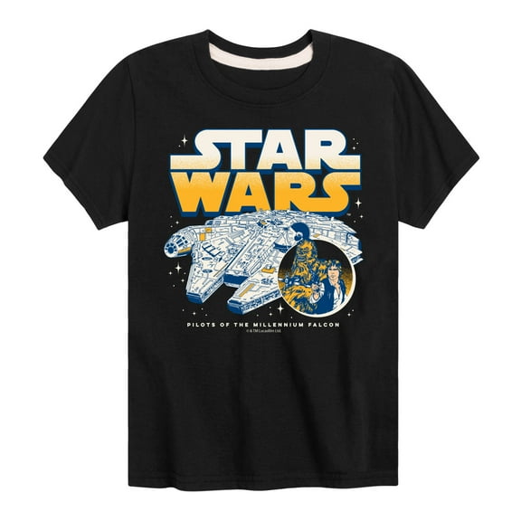 Star Wars - Han Chewy Millennium Falcon - Toddler And Youth Short Sleeve Tee