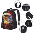 thumbnail image 3 of Balery Geometric American Bald Eagle Backpack for Men and Women - Durable 600D Oxford Cloth -Large Capacity, Water-Resistant School, Travel, and Hiking Bag, 3 of 7