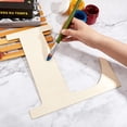 thumbnail image 5 of 12 Inch Wooden Letters L Unfinished Wood Letters Wooden Alphabet Cutout for DIY Crafts Home Wall Decoration BurlyWood, 5 of 7