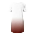 thumbnail image 5 of Back to School Savings! Ahuyic Womens Oversized Tshirts Shirts Summer Tops 2024 Fashion Short Sleeve Round Neck Tee Shirts Outfits Plus Size Tops Wine 2XL, 5 of 5