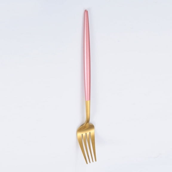 Nvzi-c 4Pcs Dinner Forks Stainless Steel Silverware Forks Modern Flatware Cutlery Forks-Gond Pink