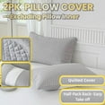 thumbnail image 4 of Quilted Pillow Case (Set of 2) - Half-Enclosed - Gray, 4 of 9