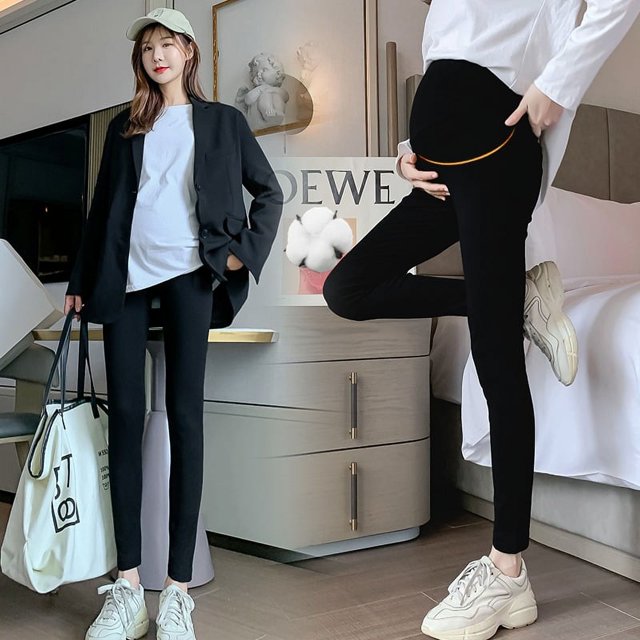 Pantalones de mujer embarazada, leggings de primavera y otoño, pantalones de soporte abdominal, pantalones cortos para mujer embarazada, pantalones ajustados