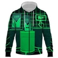 thumbnail image 1 of Sudadera con capucha informal con estampado 3D de tecnología del futuro para hombre y mujer, moda 2024, divertida, con cremallera, 1 of 6