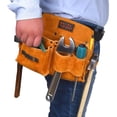 thumbnail image 4 of Bolsa de herramientas Shamjiam Organizador portátil de cuero PU Paquete de cintura, 4 of 8