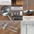 thumbnail image 5 of Kiibsot Heat Resistance Soup Ladle, 304 Stainless Steel Soup Spoon with Vacuum Ergonomic Round Handle, Cooking Spoon for Kitchen, 13.7 Inches, 5 of 7