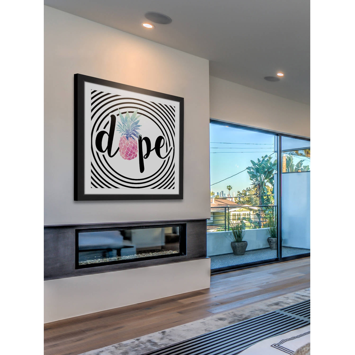 Marmont Hill "Dope Pineapple" by Diana Alcala Framed Painting Print