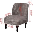 thumbnail image 3 of Armless Chair Slipcover Removable Armless Chair Cover Printed Armless Accent Chair Covers Washable Slipper Chair Slipcovers Furniture Protector Covers for Extra Large Armless Accent Chair, 3 of 5