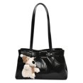 thumbnail image 5 of Bolso de hombro retro combinable de nueva moda 2025, diseño de nicho femenino, tendencia simple, bolso de mano de color sólido debajo del brazo., 5 of 5