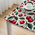 thumbnail image 4 of nygtbtfer Table Decoration for Party Watercolor Cherry Table Cloth, Colorful Red Fruits Polyester White Lace Tablecloth Round Table for Dinner Table Decor Elastic Edge, 4 of 7
