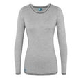 thumbnail image 1 of Adar Womens Comfort Long Sleeve Fitted T-Shirt Underscrub Tee- 3400 - Dark Marl Gray - M, 1 of 4