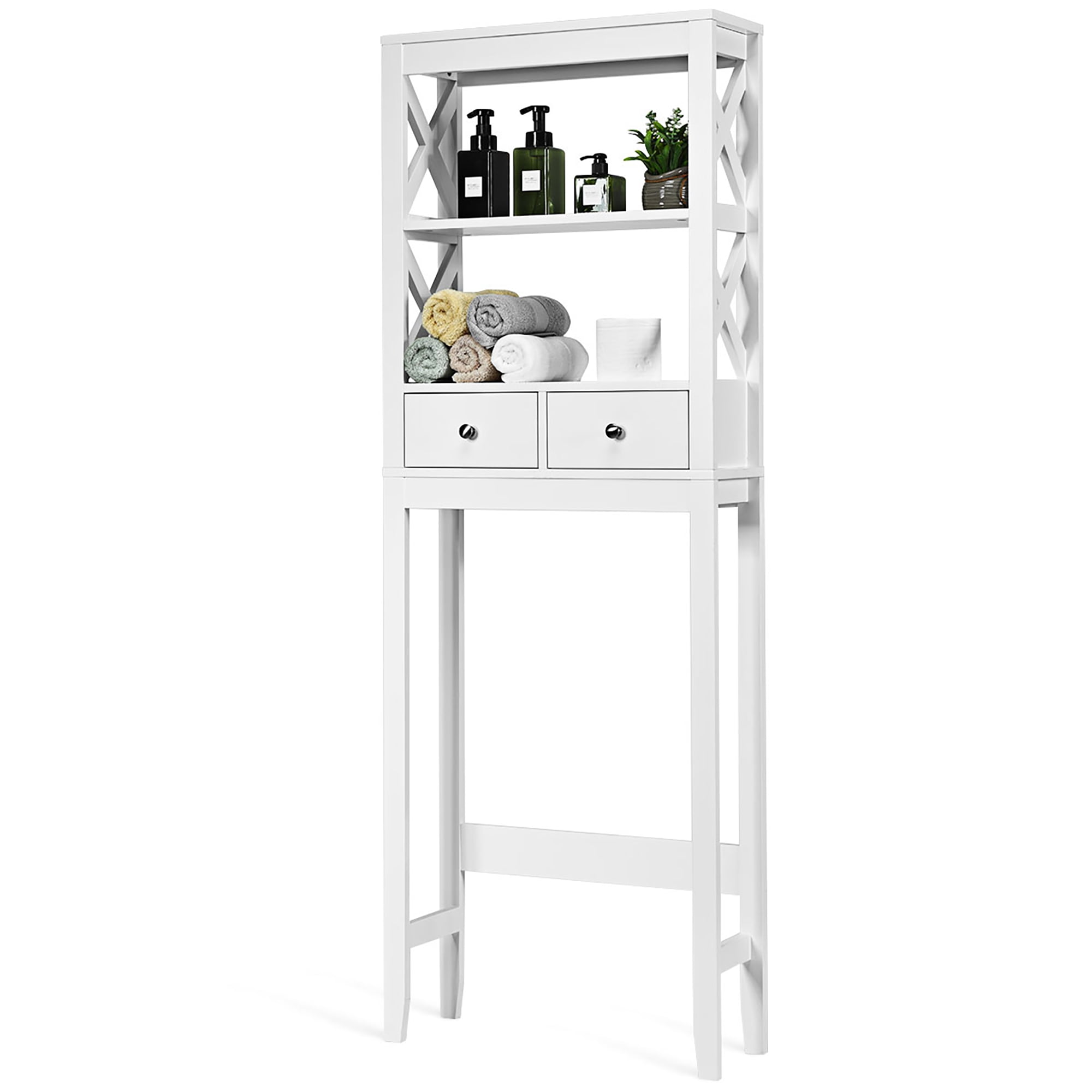 Costway Over The Toilet Space Saver Bathroom Organizer ...