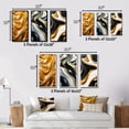 thumbnail image 4 of Designart "Ocean of Gold Waves Liquid Abundance" Abstract Spirals Wall Art Set Of 3 - Transitional Gold Canvas Set For Living Room Decor, 4 of 6