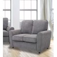 thumbnail image 1 of Topline Home Furnishings Causeuse décorative grise en peluche, 1 of 2