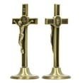 thumbnail image 4 of Crucifix Wall Cross, Catholic Cross Standing Zinc Alloy Metal Removable Base Hand Made  For Table Copper Color,Silver, 4 of 8