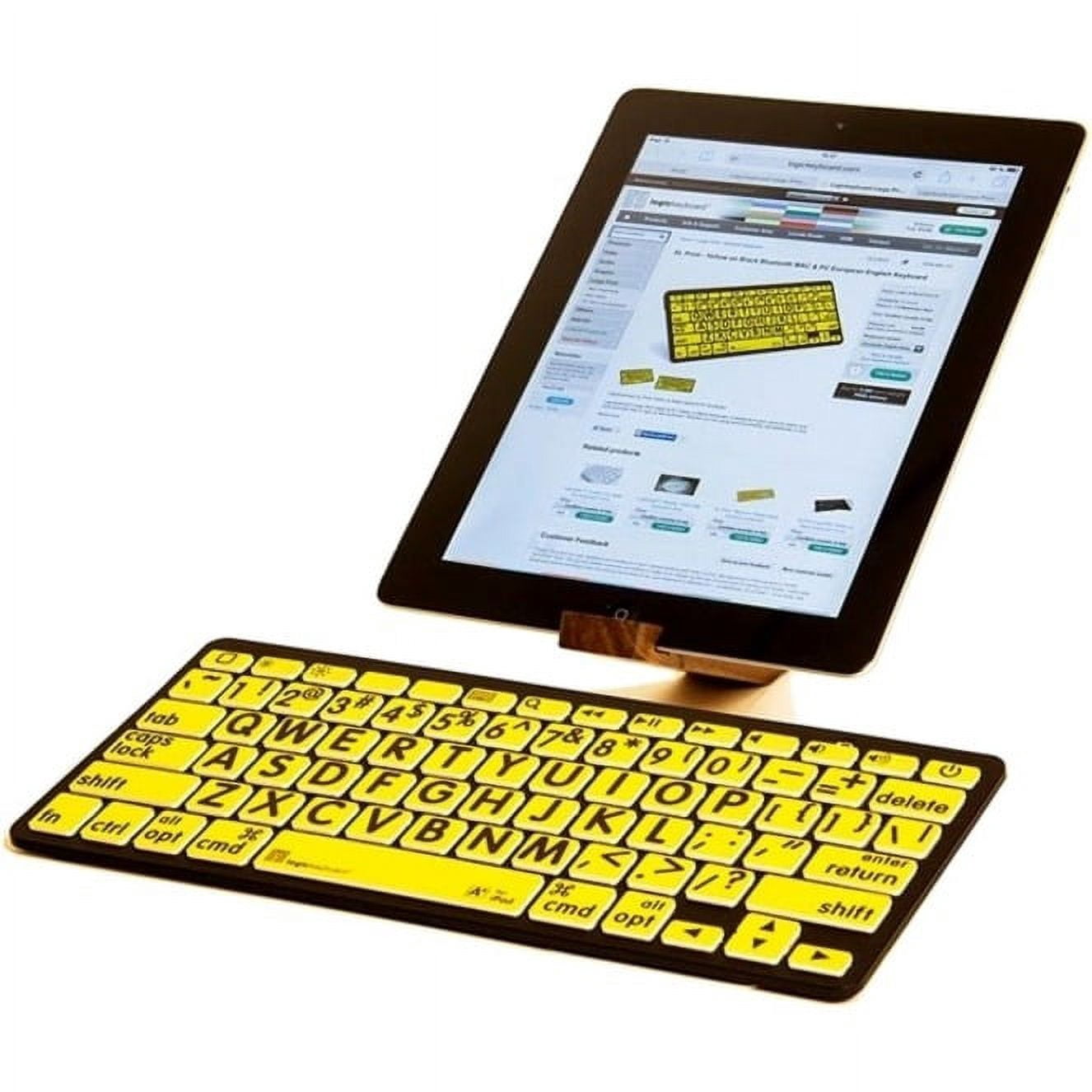 XL Print American English Bluetooth Mini Keyboard, Black on Yellow