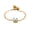 Circle Blue, variant on Gemstone Chain Rings for Women Link Open Adjustable Stainless Steel Teardrop Circle Square Heart Cubic Zirconia Unique Personalized Gold Plated Simple Cute CZ Dainty Jewelry Circle White