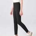thumbnail image 4 of Bixock Fall Leggings for Girls High Waist Yoga Pants Soild Color Slim Casual Pant Soft Comfortable Workout Running Daily Wear Girls Clothings Size 9-10Years, 4 of 6