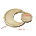 thumbnail image 3 of Plateau de Service en Bois en Forme de Lune avec Petite Assiette Ronde Détachable, Bois de Pin Rustique, 24 X 9,45 Pouces, Utilisation Multi-Scènes pour Fruits, Desserts, Repas pour Enfants, 3 of 7