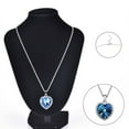 thumbnail image 4 of PENGXIANG 1PC Océan Coeur Pendentif Collier Femmes Cristal Strass Bijoux Accessoires Cadeau, 4 of 8