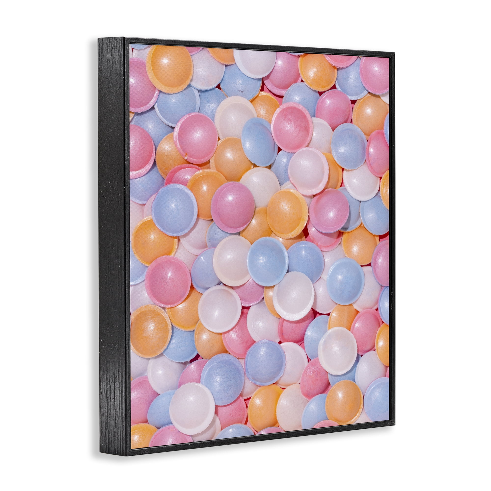 Stupell Industries Retro Pastel Candies Black Framed Giclee Art, design by LISH Creative