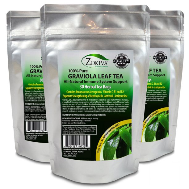 Graviola Tea 3Pack (90 Bags) Soursop Annona muricata Premium 100