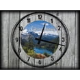 thumbnail image 1 of Large Wall Clock on Canvas Art Life is a Journey Mountain Lake Forest 12 x 16 Inch Wall Art Decor Gray, 1 of 3