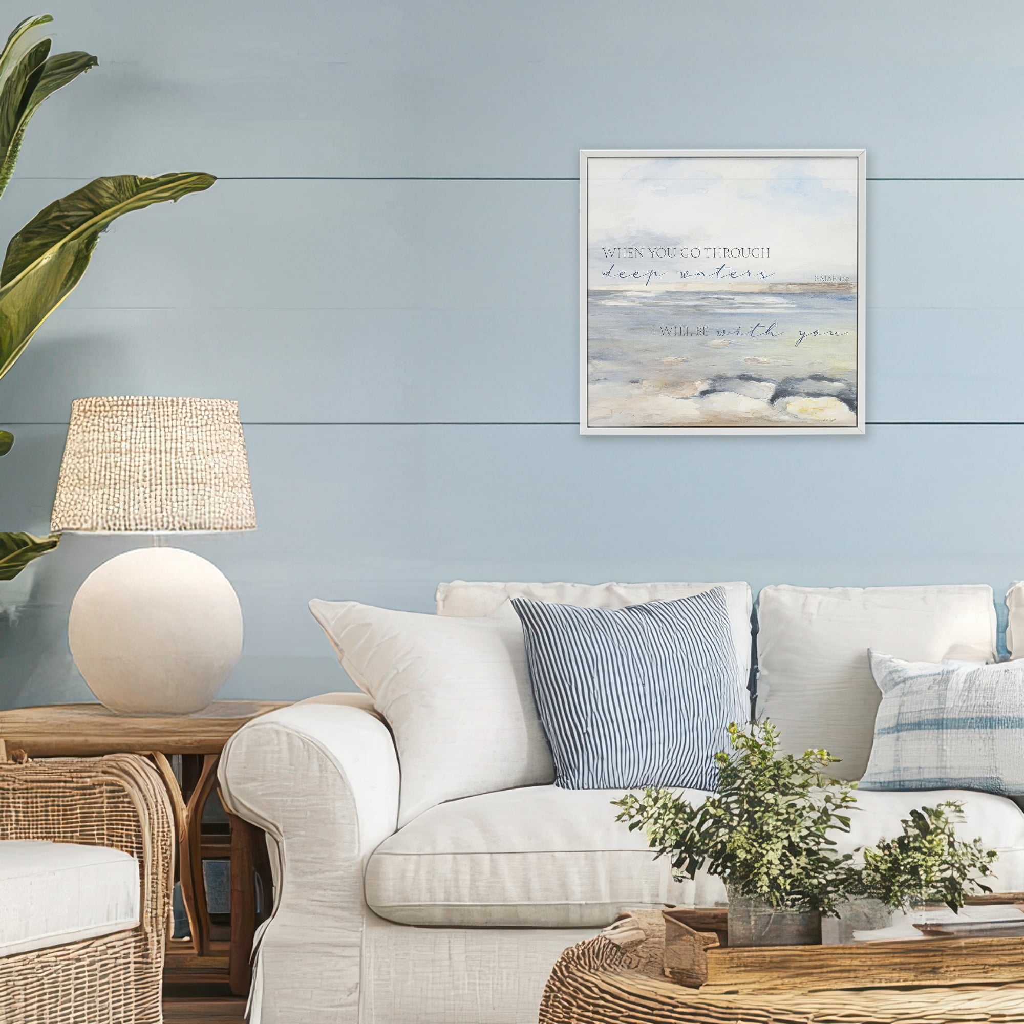 Stupell Industries Deep Waters with You White Framed Giclee Art, design by Lanie Loreth